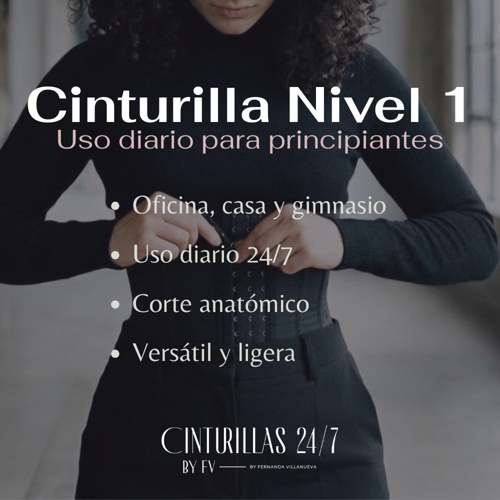 Cinturilla Colombiana Premium Nivel 1 de Fernanda Villanueva, uso diario para oficina, casa y gimnasio